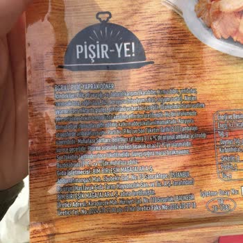 Bim Marketten Alınan Piliç Dönerde Kuru Fasulye Sürprizi