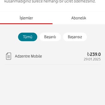 Adzentre Mobil Ödeme Abonelik İptali Ve İade Talebi
