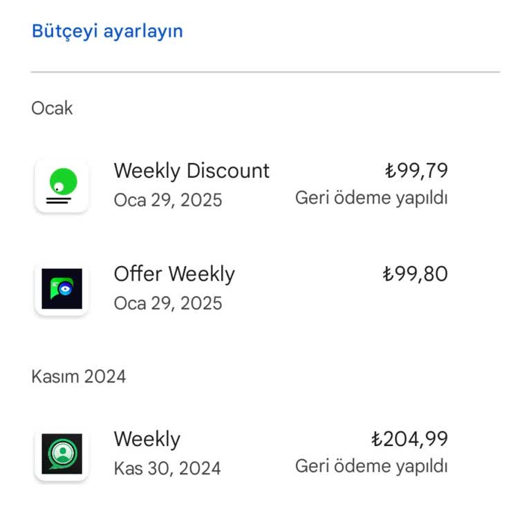 Playstore.com Offer Weekly Ücret Kesintisi!