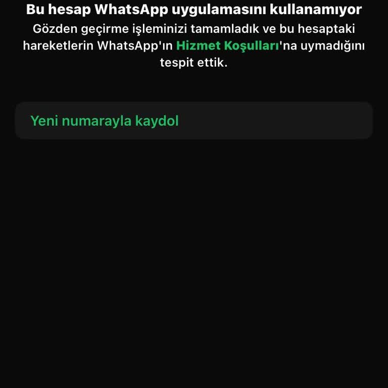 WhatsApp Hesabıma Erişim Engeli Sorunu