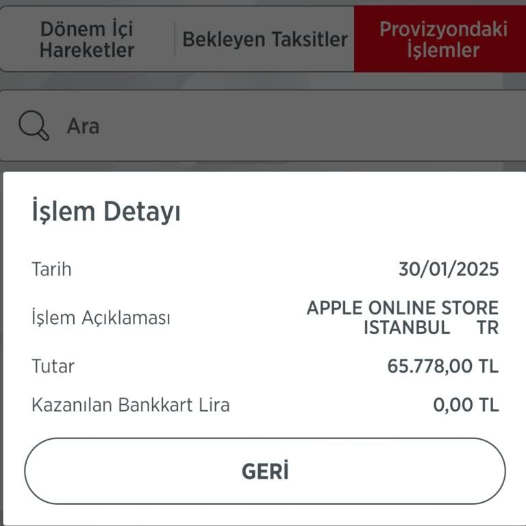 Apple Store Ziraat Bankası Kredi Kartımdan İzinsiz Harcama