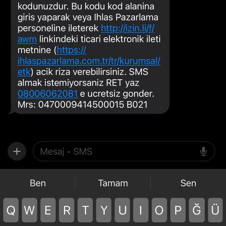 Rızam Dışında Gönderilen Onay Mesajı Ve Kişisel Verilerin İhlali