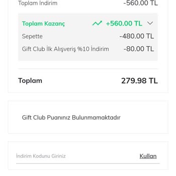 DeFacto Uygulamasında Gift Puanları Kullanamama Sorunu