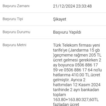 Yanlış Faturalandırma Ve Fazla Ücret Kesintisi Sorunu