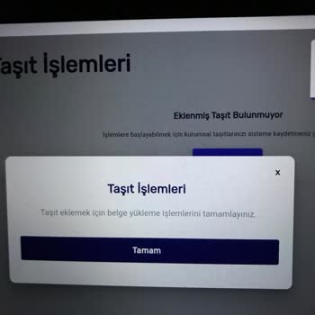 Utts Ulusal Taşıt Tanıma Sistemi Sorunu: Taşıt Ekleme İşlemi Başarısız