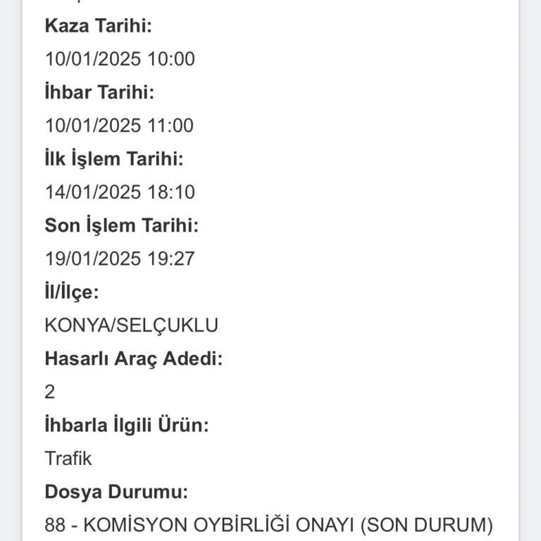 Eureko Sigorta Hasar Ödemesini Geciktiriyor