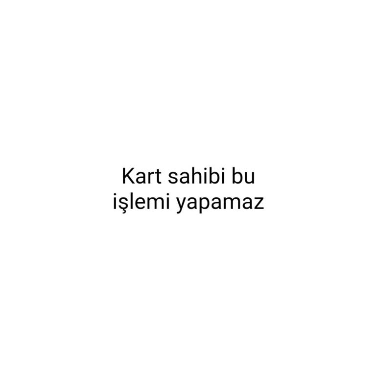 İninal Kartımla Alışveriş Yapamıyorum
