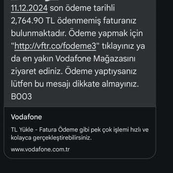 Vodafone'un Haksız Fatura Uygulaması