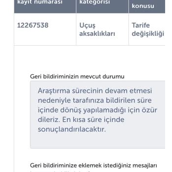 THY'nin İlgisizliği Ve Mağduriyetim