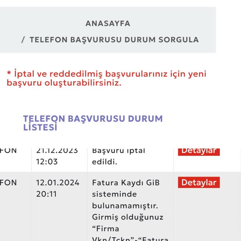 Vergisiz Telefon İadesinde Sürekli Red Sorunu