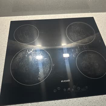 Arçelik Ocak Camı Eriyor Ve Çiziliyor