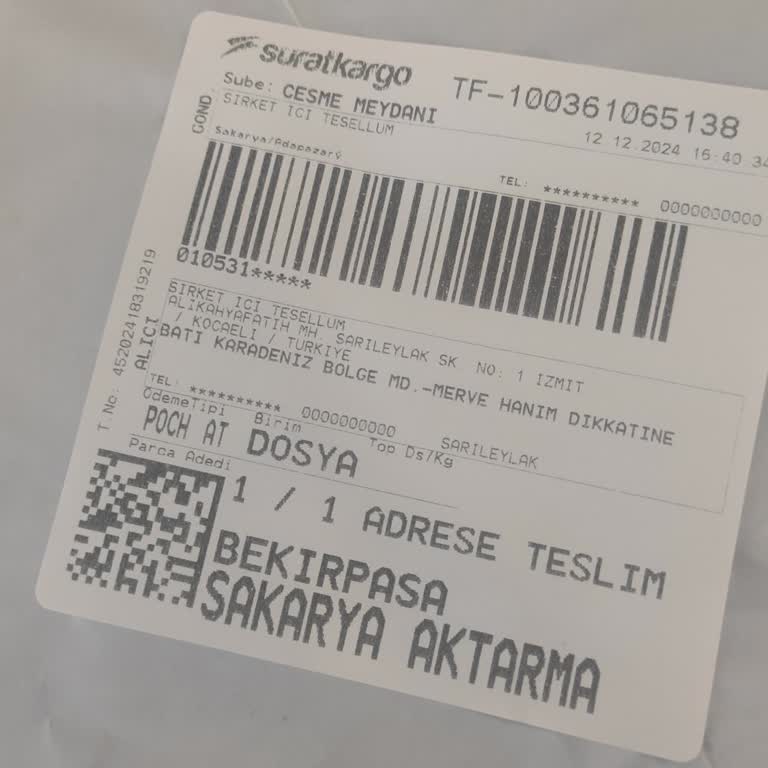 Sürat Kargo İle Kaybolan Ürün Ve Geciken Ödeme