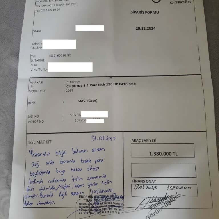 Citroen C4'te Boya Hatası Şoku
