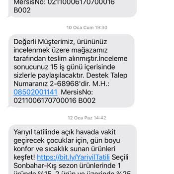 Columbia Ürünü Deformasyon Ve Müşteri Hizmetleri Sorunu