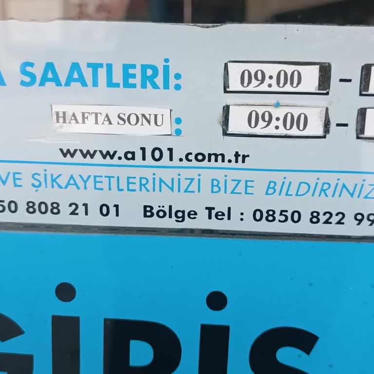 A101 Bozüyük Şubesi Açılış Saatleri Sorunu