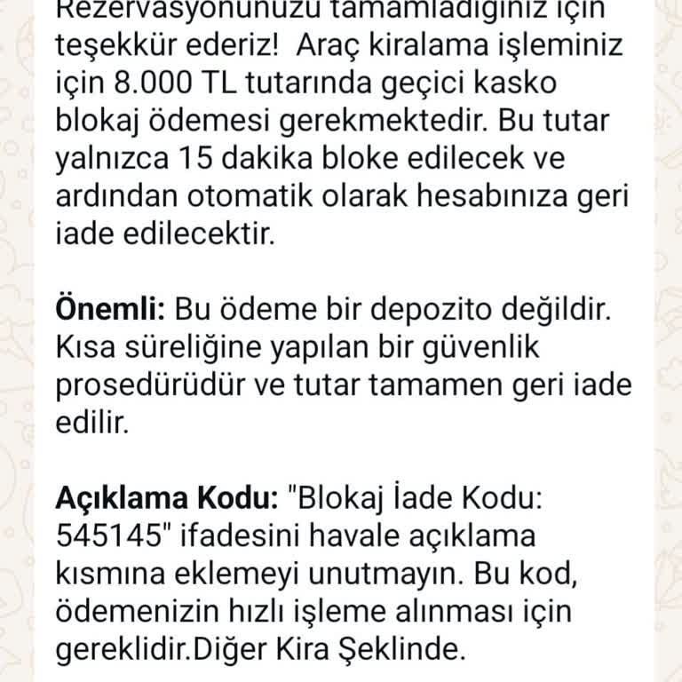Blokaj Ücreti İadesi Sorunu