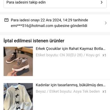 Temu'dan İade Edilmeyen Para Şikayeti