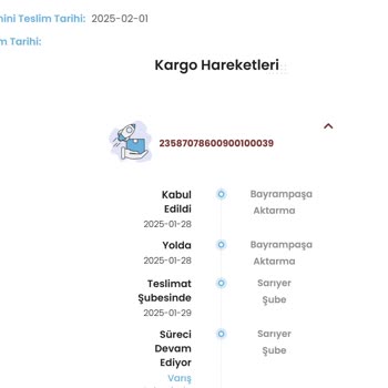 Zara Teslimatım Kargoist Sarıyer'de Gecikti