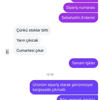Ürün Teslimatı Ve İletişim Sorunları