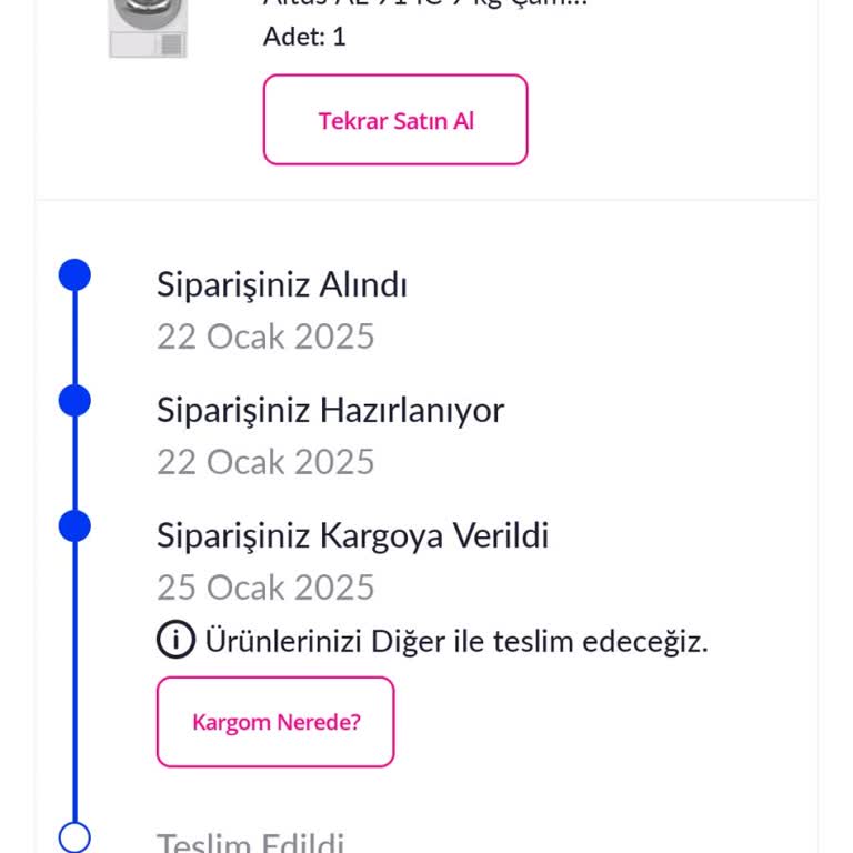 Kargoda Kaybolan Siparişe Çözüm Bulunamıyor