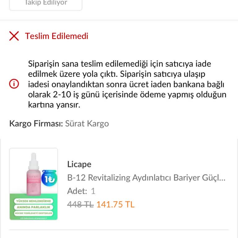 Teslimat Sorunu Ve Müşteri Memnuniyetsizliği