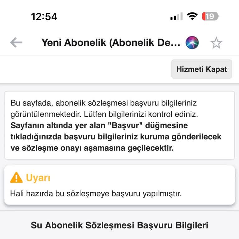İSKİ Abonelik Başvurusunda Karşılaşılan Engel