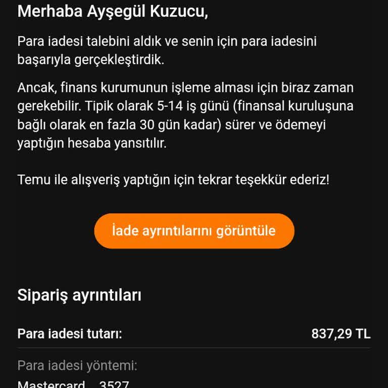 İade Sürecinde Gecikme Ve Mağduriyet