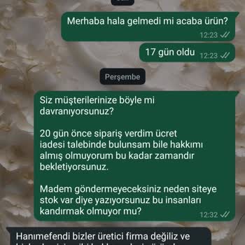 Stokta Olmayan Ürün İçin 20 Günlük Oyalama