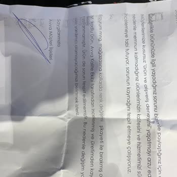Avva Mont Kalitesi Ve Müşteri Hizmetleri Hayal Kırıklığı