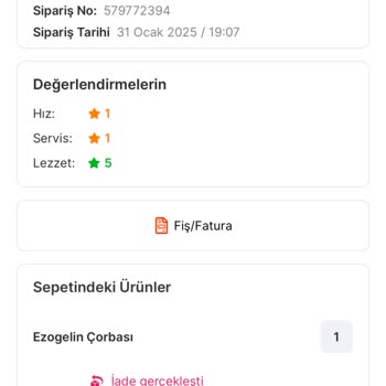 Eksik Ürün Ve Yetersiz İade Sorunu