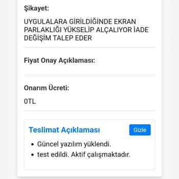 Yanıltıcı Servis Süreci Ve Çözülmeyen Teknik Sorunlar