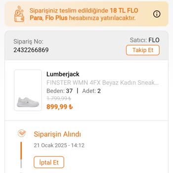 FLO Uygulamasında Kargo Bekleyişi