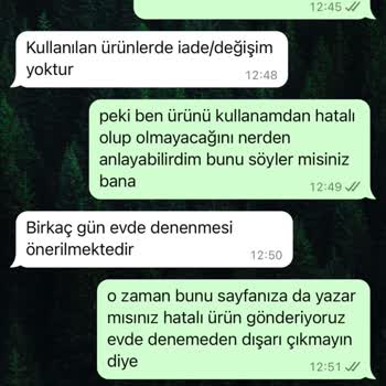 Kalitesiz Ürün Ve İlgisiz Müşteri Hizmetleri