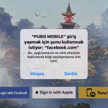 PUBG | Pubgmobile.com Facebook'tan Giriş Yapma Sorunu