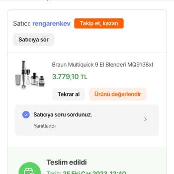 Braun Blender Seti İçin Yedek Parça Sorunu