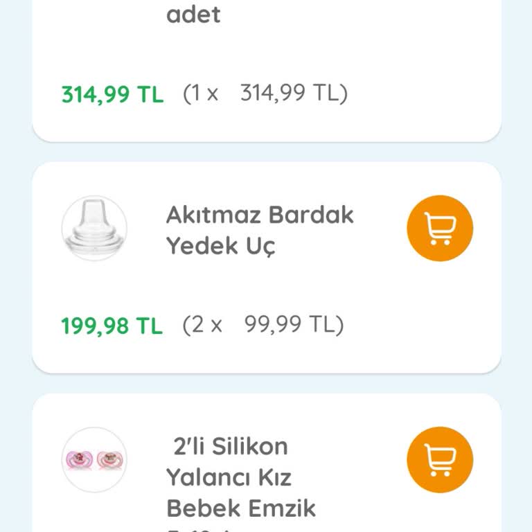 Eksik Gelen Sipariş: Wee Baby Yedek Bardak Ucu Sorunu