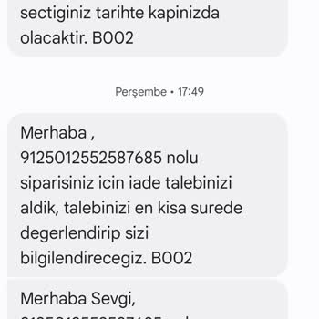 Kelebek Dolu Bulgur Ve İlgisiz Müşteri Hizmetleri