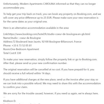 Booking.com Canceled My New Year Reservation and Has Not Issued My Refund