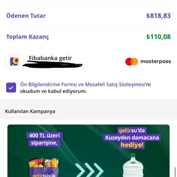 Getir'de Kazanılan Kampanya Hakkının Kullanılamaması Ve İlgisiz Müşteri Hizmetleri