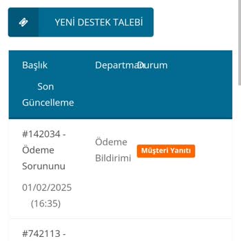 Satış Sonrası Destek Ve İade Talebi