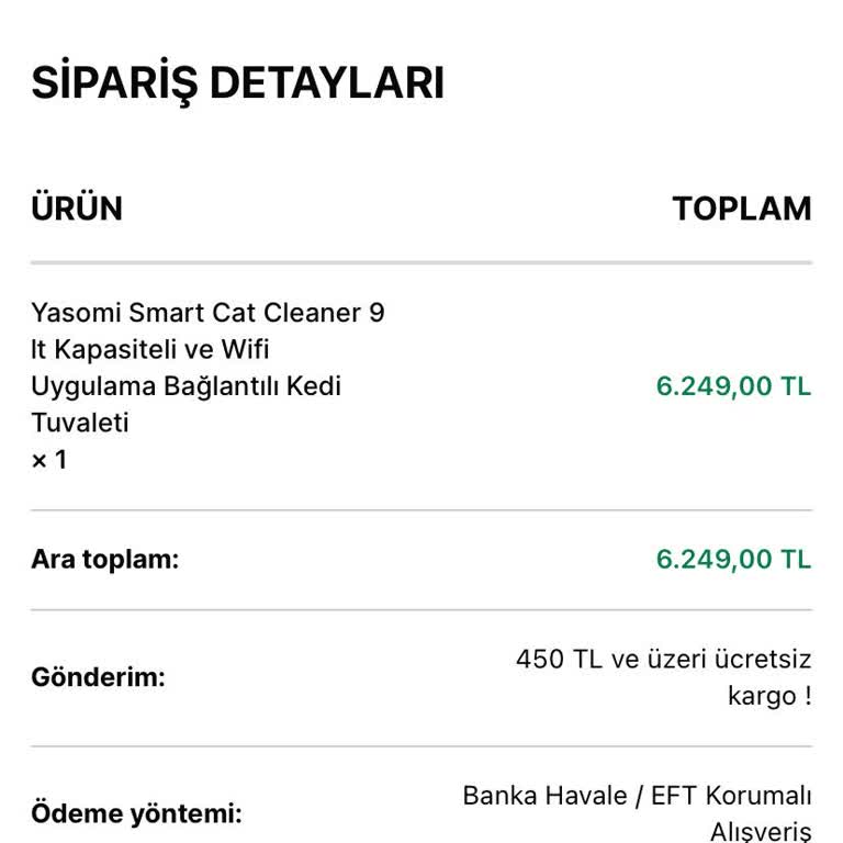 Petevren Sitesi'nden Sipariş Ettiğim Ürün Teslim Edilmedi