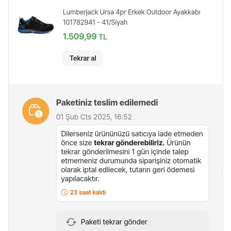 Hepsiburada'dan Aldığım Ayakkabı Gönderilmedi!