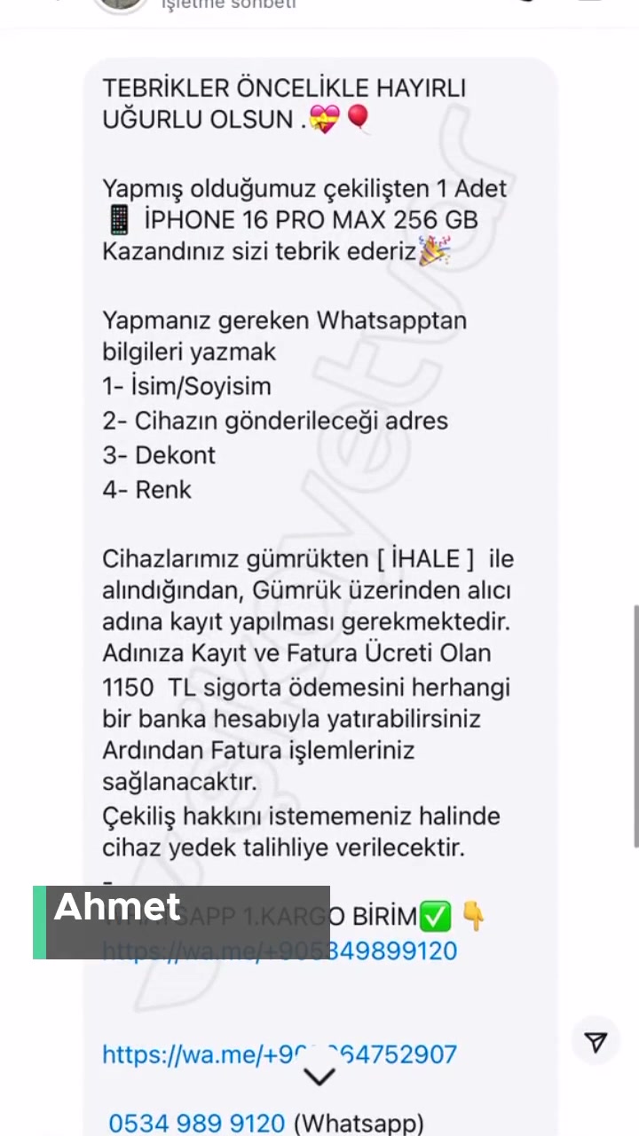 Instagram Çekiliş Bahanesiyle Yanıltma! videonun kapak resmi