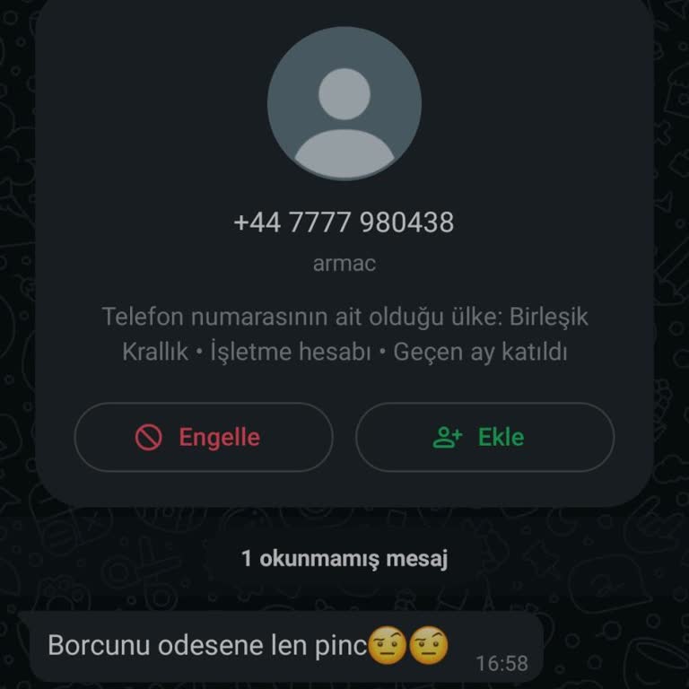 Bilinmeyen İngiltere Numarasından Gelen Mesaj Ve Güvenlik Endişesi