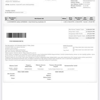 Adidas Ayakkabının İç Astarı Sorunu