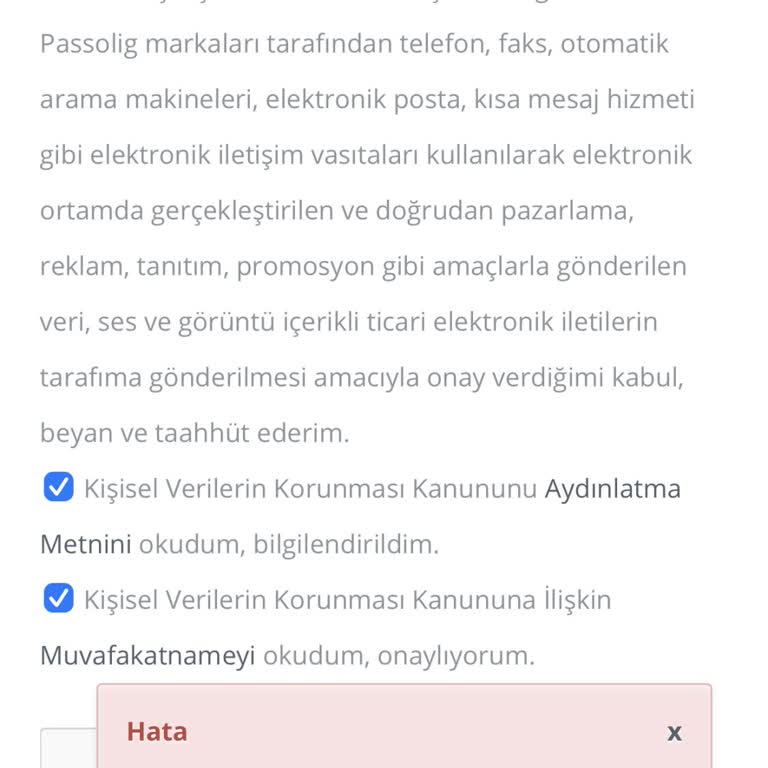 Passo Uygulamasında Numara Güncelleme Sorunu