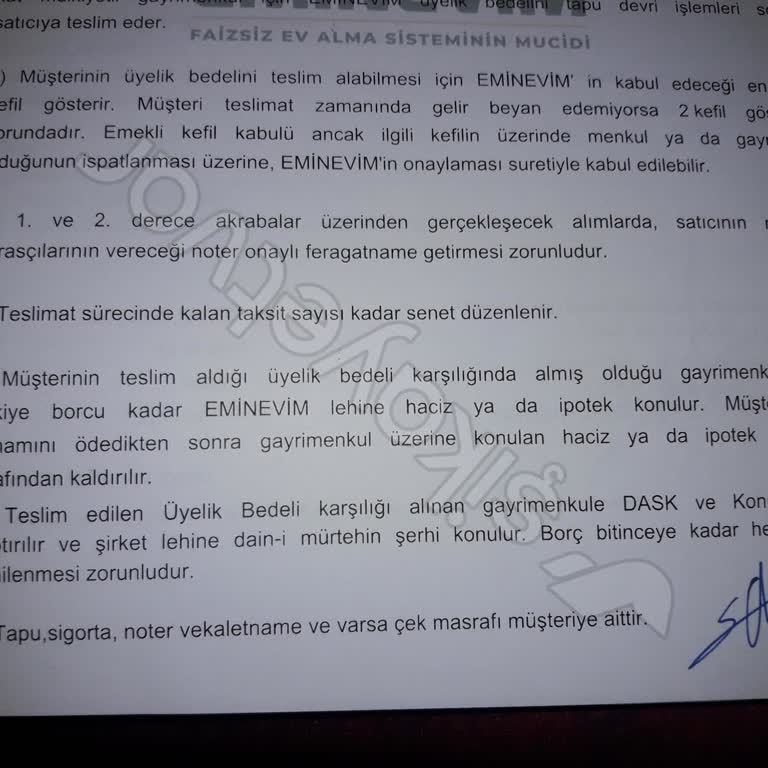 Eminevim'de Haciz Mağduriyeti