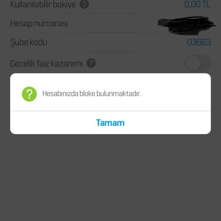 Hesap Blokesi Nedeniyle Ticari Kayıp