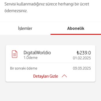 Vodafone Ve Digital Platformlardan Bilgim Dışında Abonelik Şoku