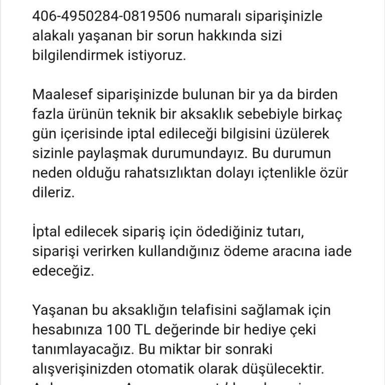 Amazon Türkiye'nin TV İptali Ve Yetersiz Telafi Teklifi